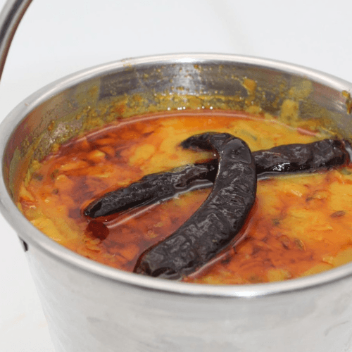 Aromatic yellow lentils tempered with ghee