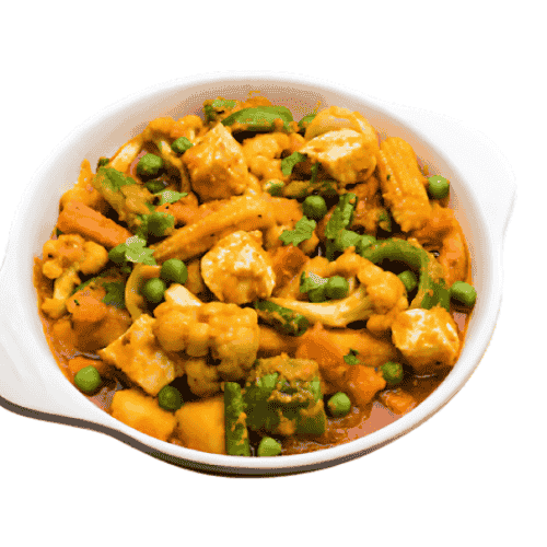 A flavorful medley of fresh vegetables cooked in a spicy